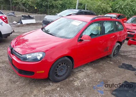 2012 Volkswagen Jetta Sportwagen 2.5L S z USA, uszkodzony, nr VIN 3VWPP7AJ1CM608991